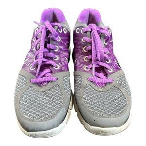 Nike Purple and Gray Athletic Shoes with Breathable Mesh